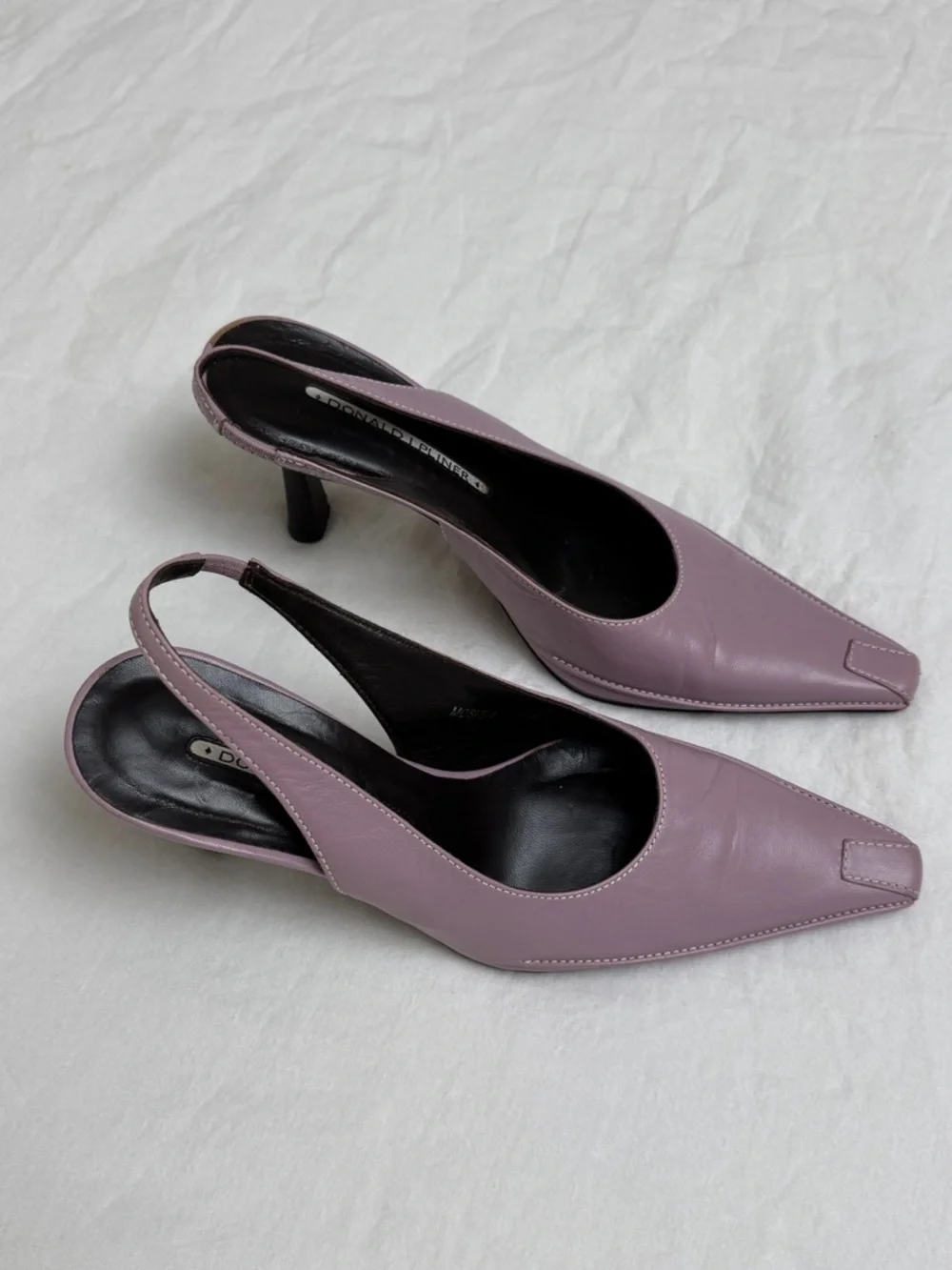 Vintage 90s Donald J Pliner Slingback Pointed-Toe Heels in Dusty Mauve Size 7